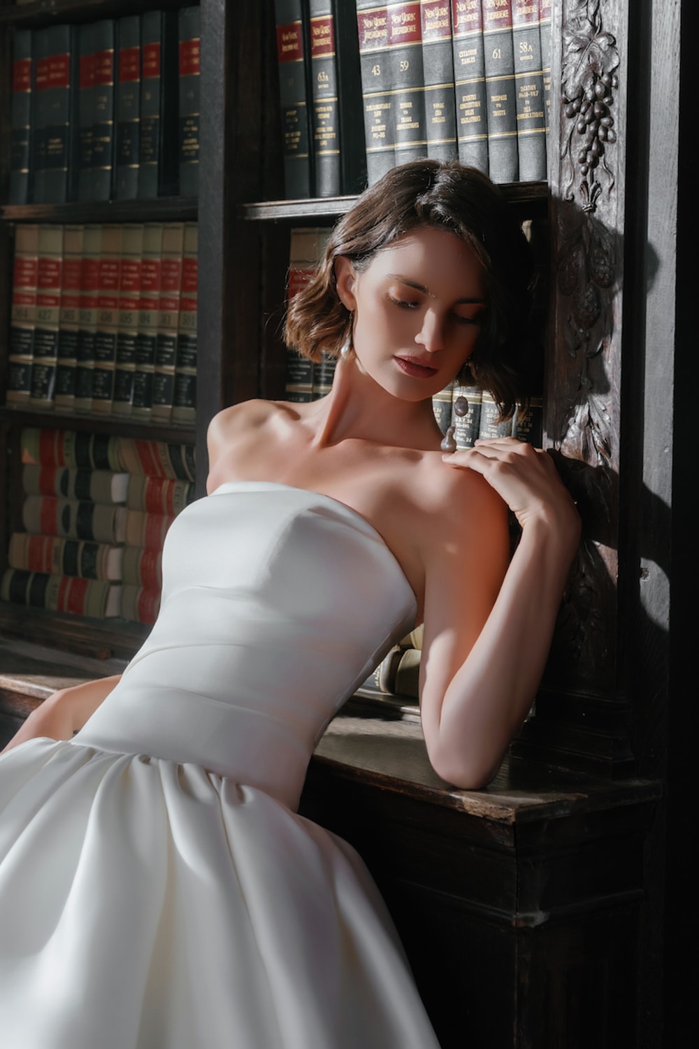 Chic and Classic Strapless Drop Waist Ballgown by Sareh Nouri — image 2 of 5