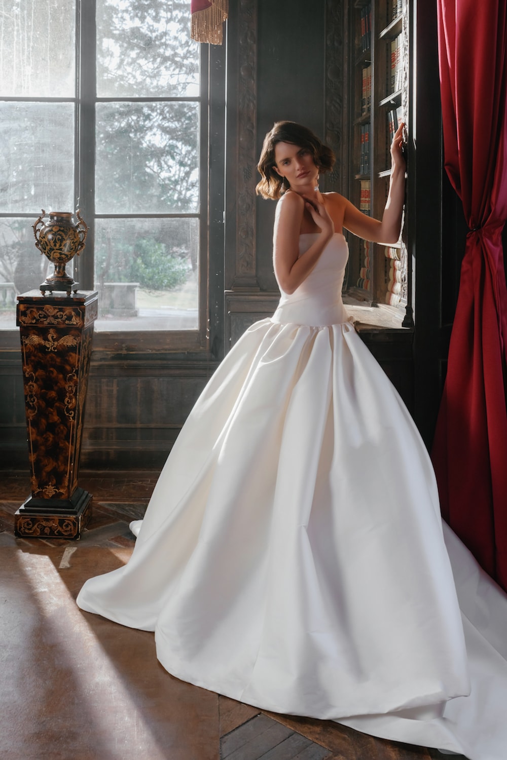 Chic and Classic Strapless Drop Waist Ballgown by Sareh Nouri — image 4 of 5