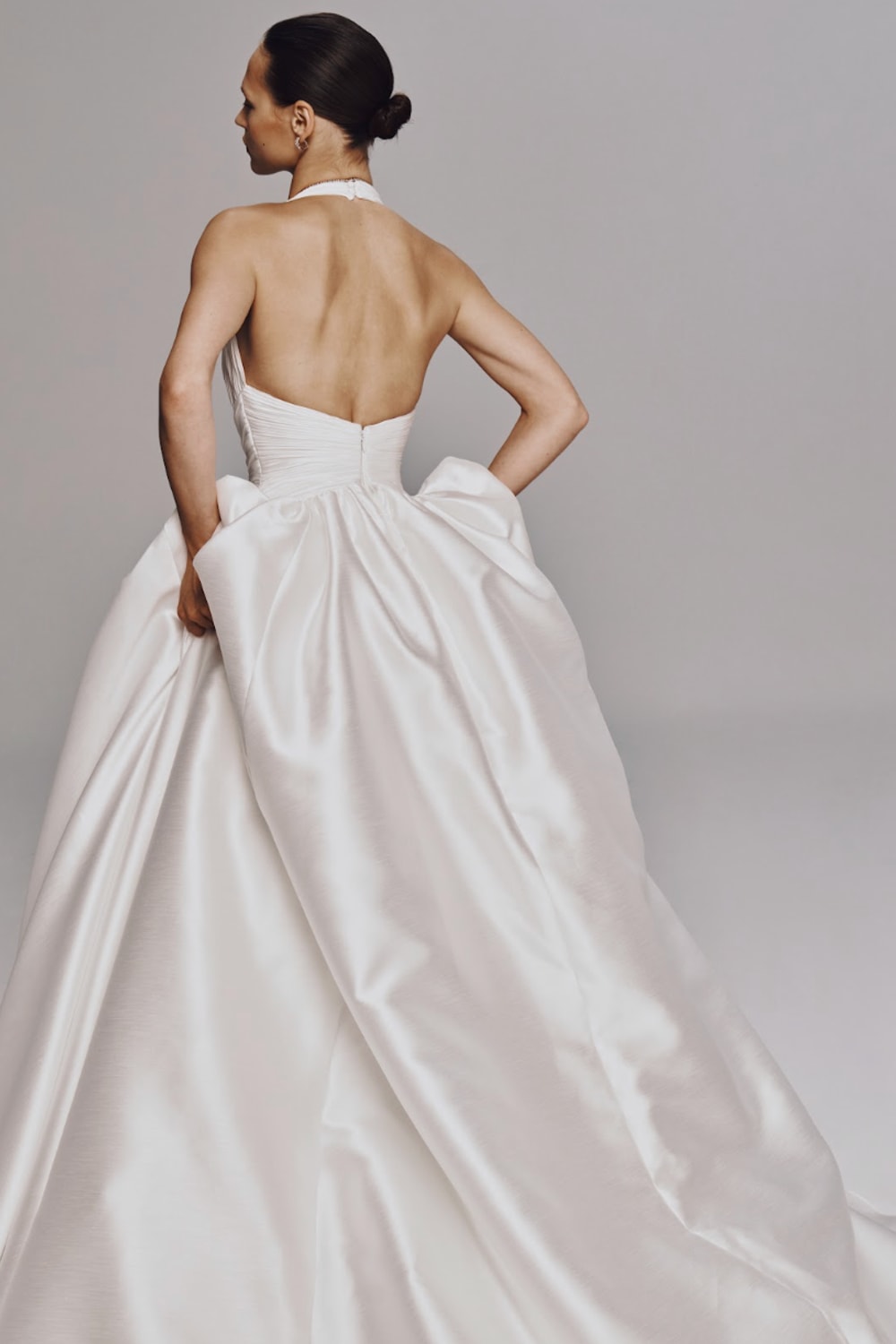 Chic and Modern Halter Neck Ball Gown by Nicole + Felicia For Kleinfeld — image 3 of 3
