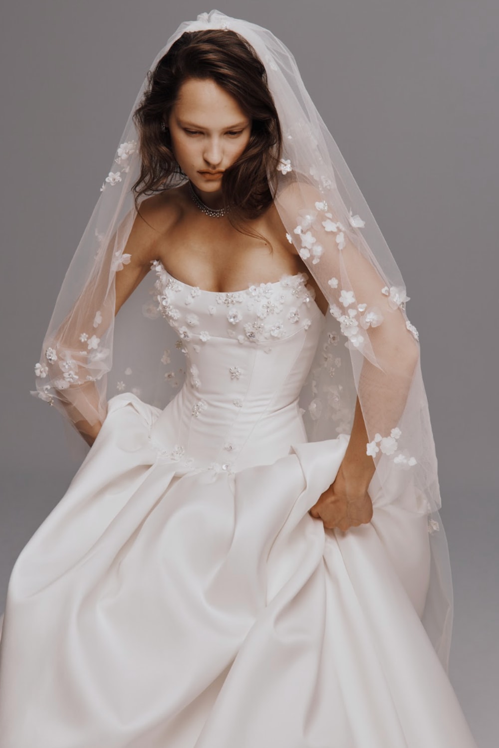 Beaded and Embellished Bodice Drop Waist Ball Gown by Nicole + Felicia For Kleinfeld — image 3 of 3