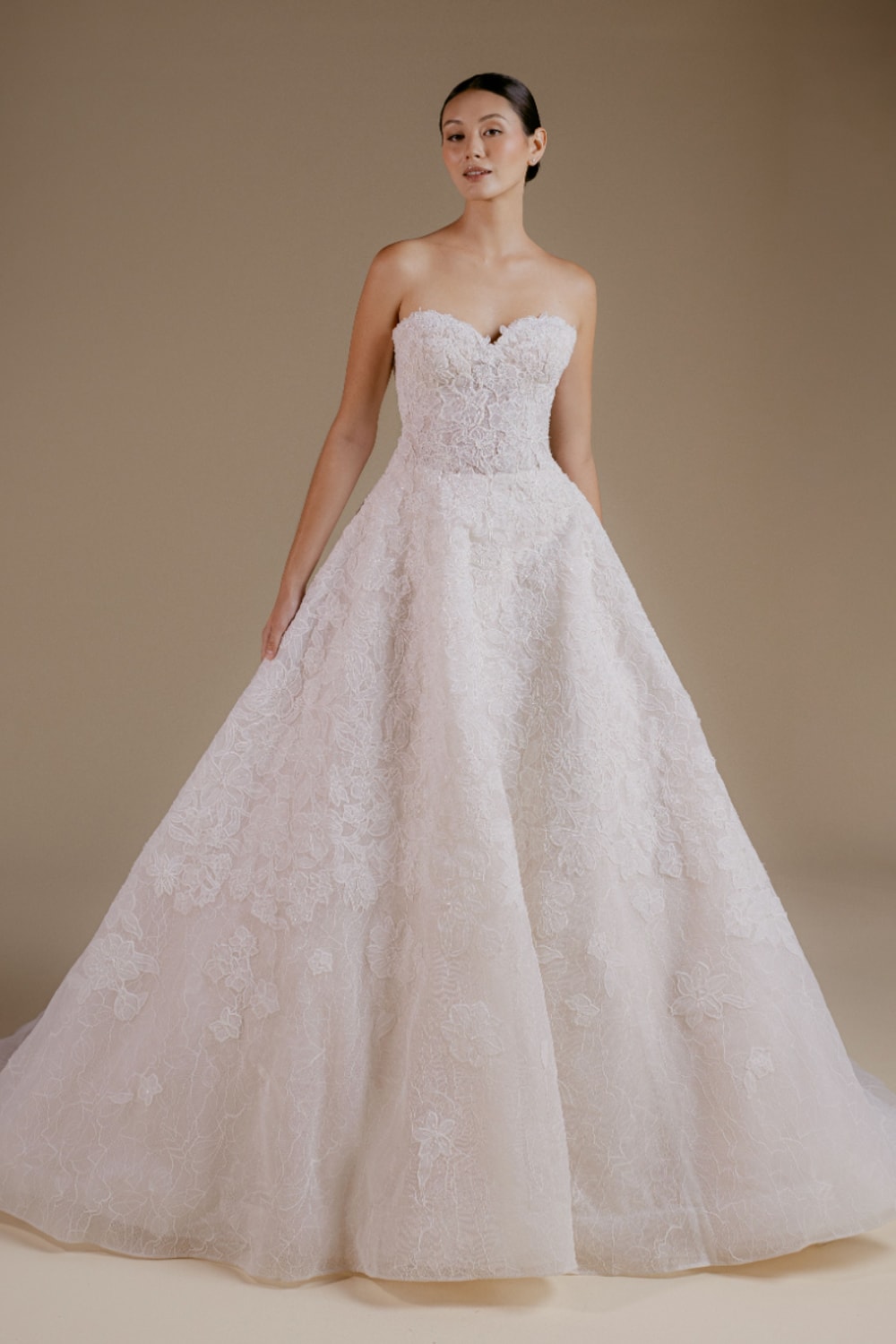 Sweetheart Floral Lace Ball Gown by Viola Chan for Kleinfeld — image 5 of 5