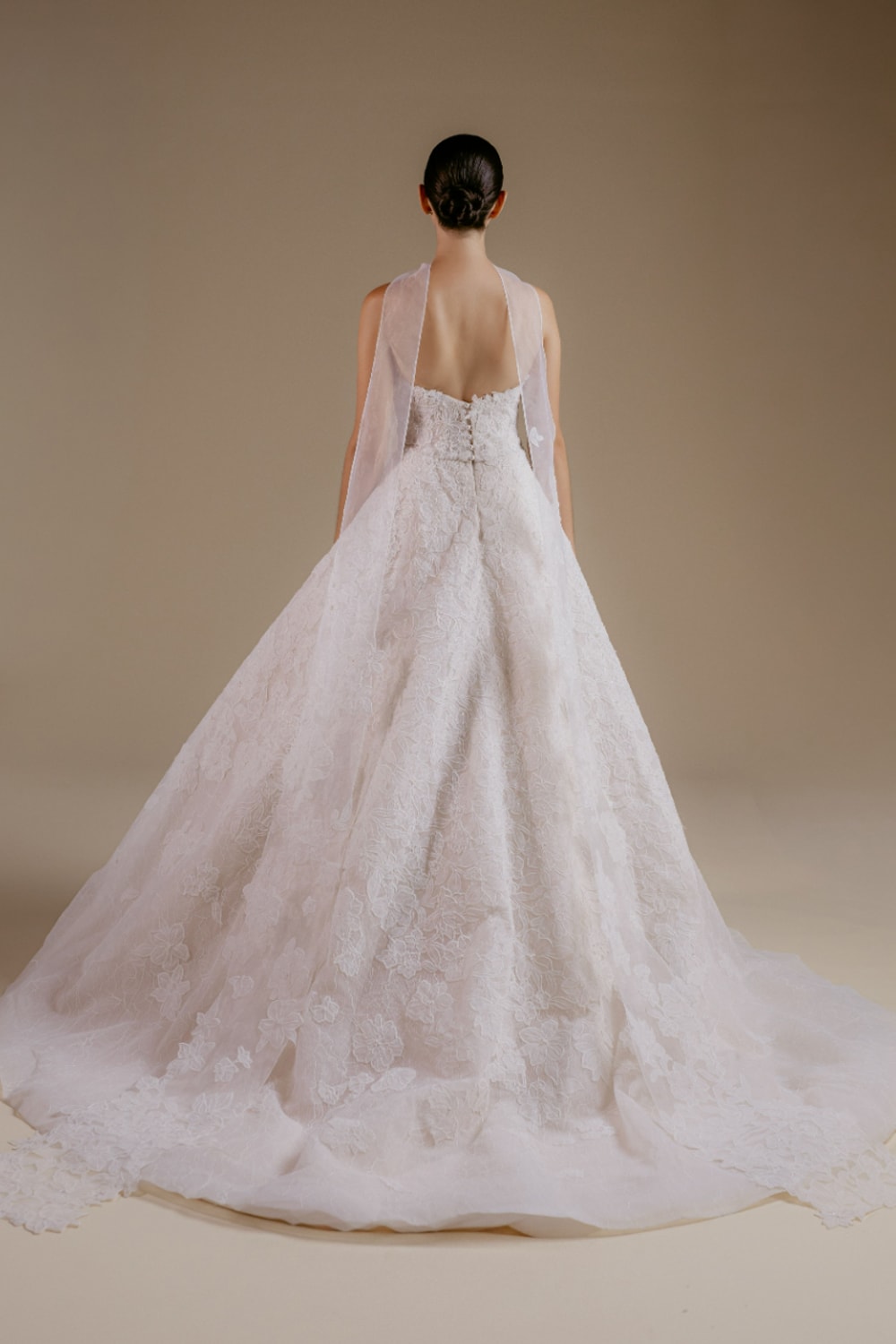 Sweetheart Floral Lace Ball Gown by Viola Chan for Kleinfeld — image 4 of 5