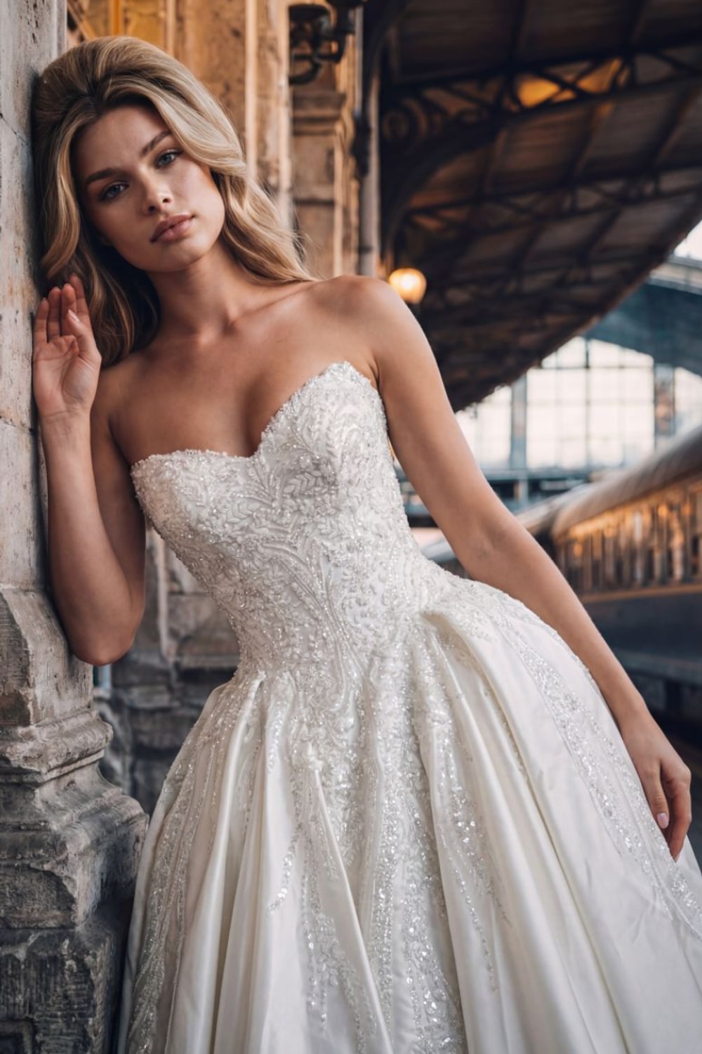 Romantic Sparkly Strapless Ball Gown by Randy Fenoli — image 3 of 3