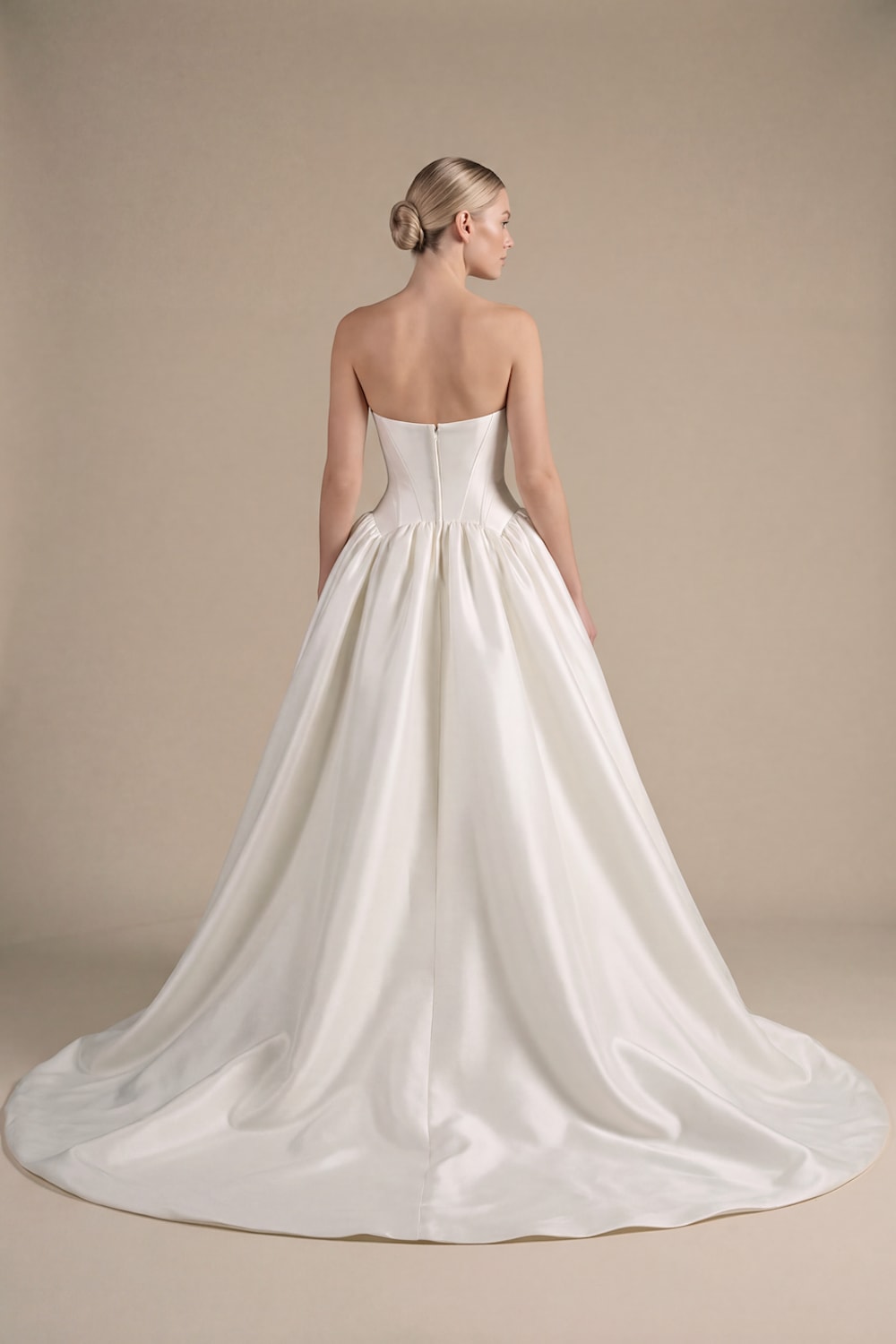 Structured Modern Ball Gown with Pockets by Kleinfeld By Viola Chan — image 3 of 3