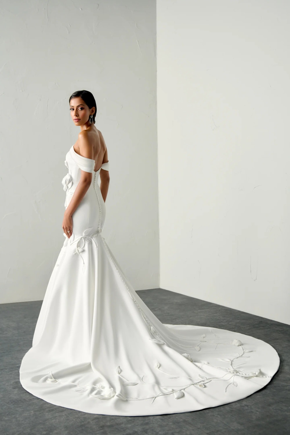 beaded mermaid dress wedding Amazing Fully Beaded Mermaid Wedding Dress With Detachable Train YW0843 main image 0