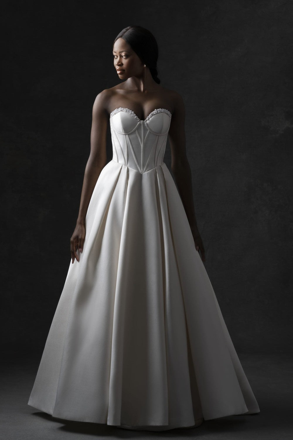 Chic And Unique Corset Ball Gown With Buttons by Allure Bridals — image 2 of 4