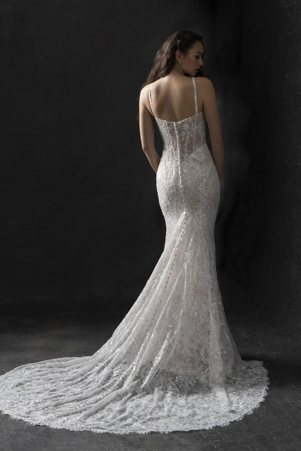 Plus-Size Romantic Strapless Mermaid Wedding Dress With Ruffled Skirt by Allure Bridals — image 2 of 2