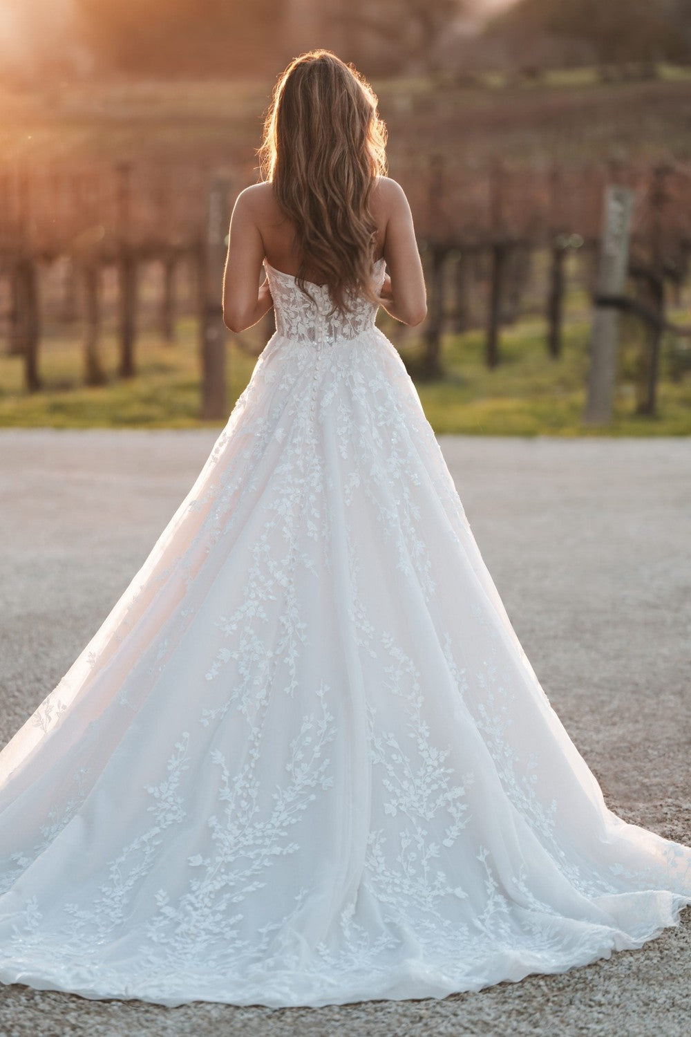 Grand And Romantic Strapless Ball Gown With Buttons by Allure Bridals — image 2 of 2