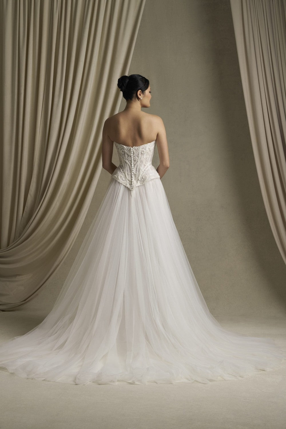 Modern And Unique Two-Piece Tulle A-Line Wedding Dress by Allure Bridals — image 2 of 2