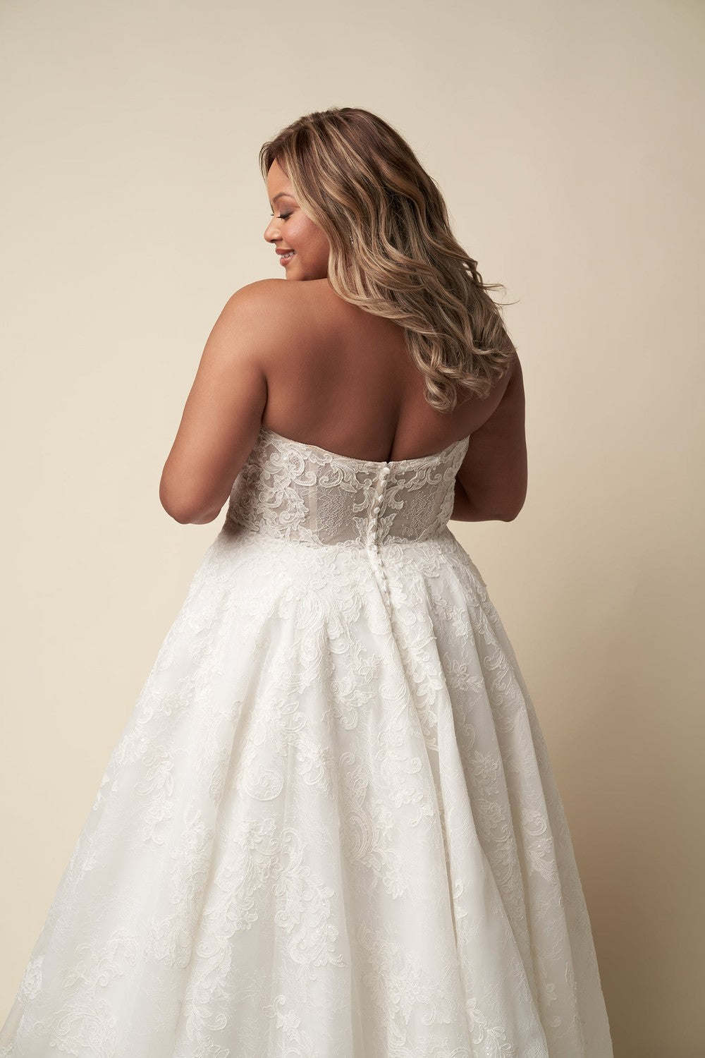 Plus-Size Embellished Lace Ball Gown With Buttons | Kleinfeld Bridal Plus-Size Embellished Lace Ball Gown With Buttons | Kleinfeld Bridal