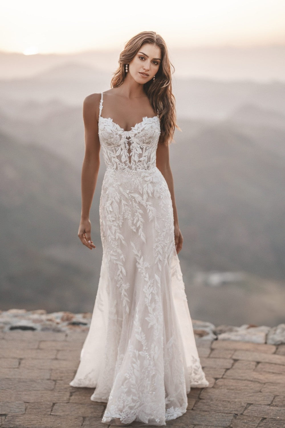 Romantic Fit-and-Flare Gown With Low Back by Allure Bridals — image 1 of 2