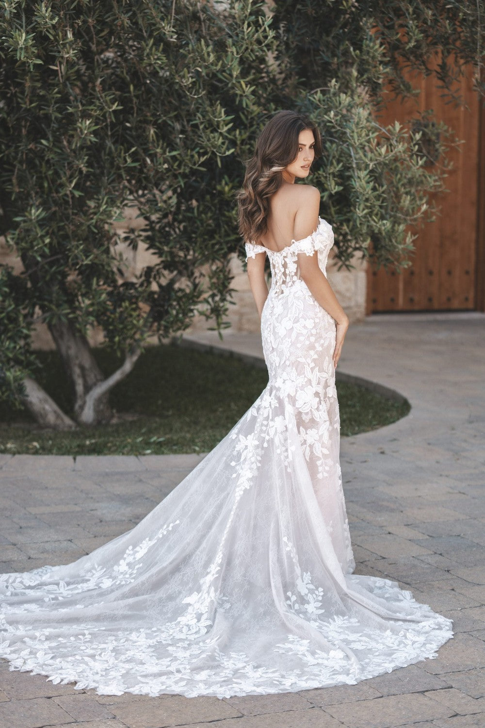 Romantic Lace Fit-and-Flare Wedding Dress by Allure Bridals — image 2 of 2