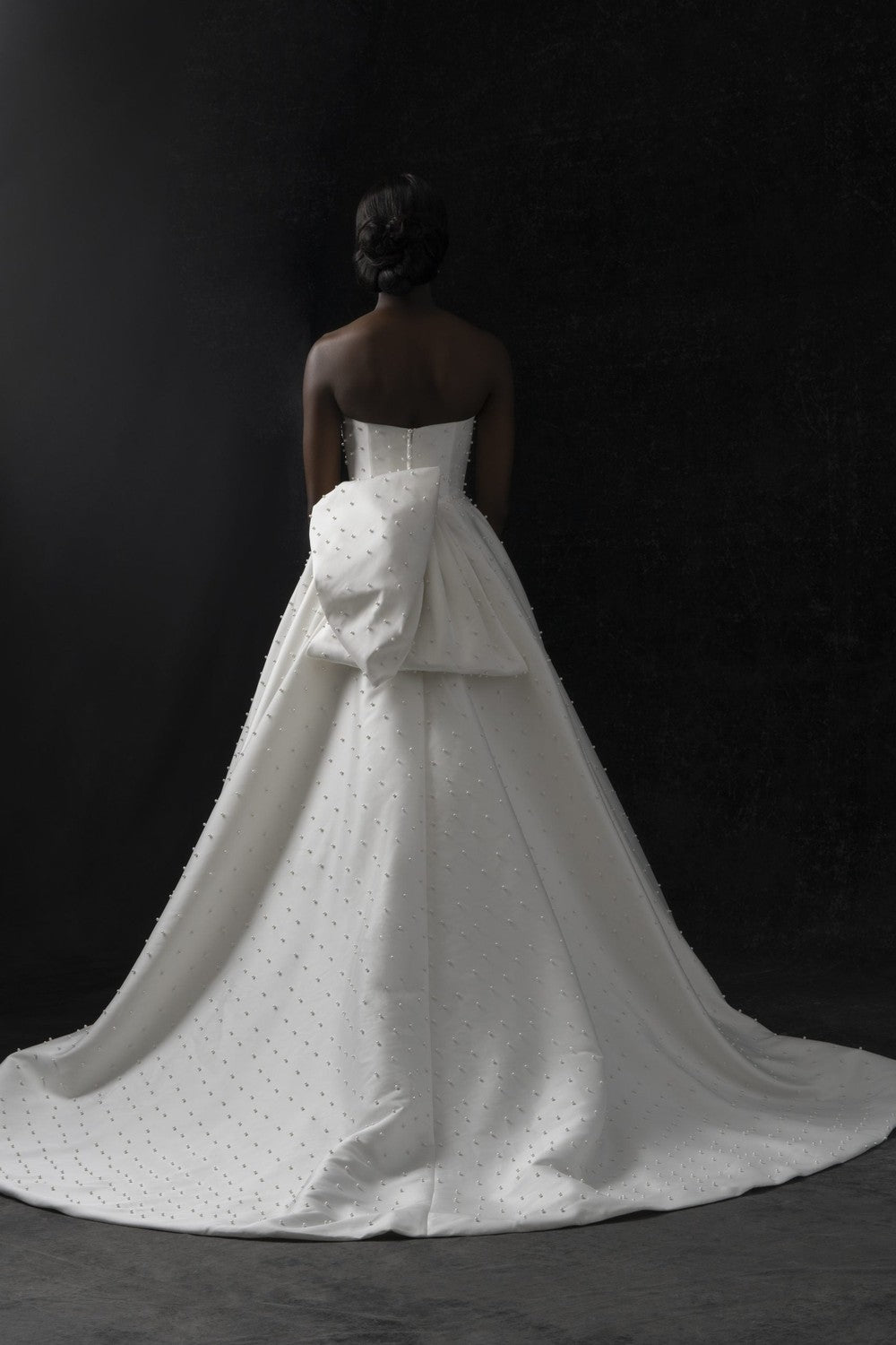 Strapless Pearl-Embellished Ball Gown With Bow by Allure Bridals — image 2 of 2