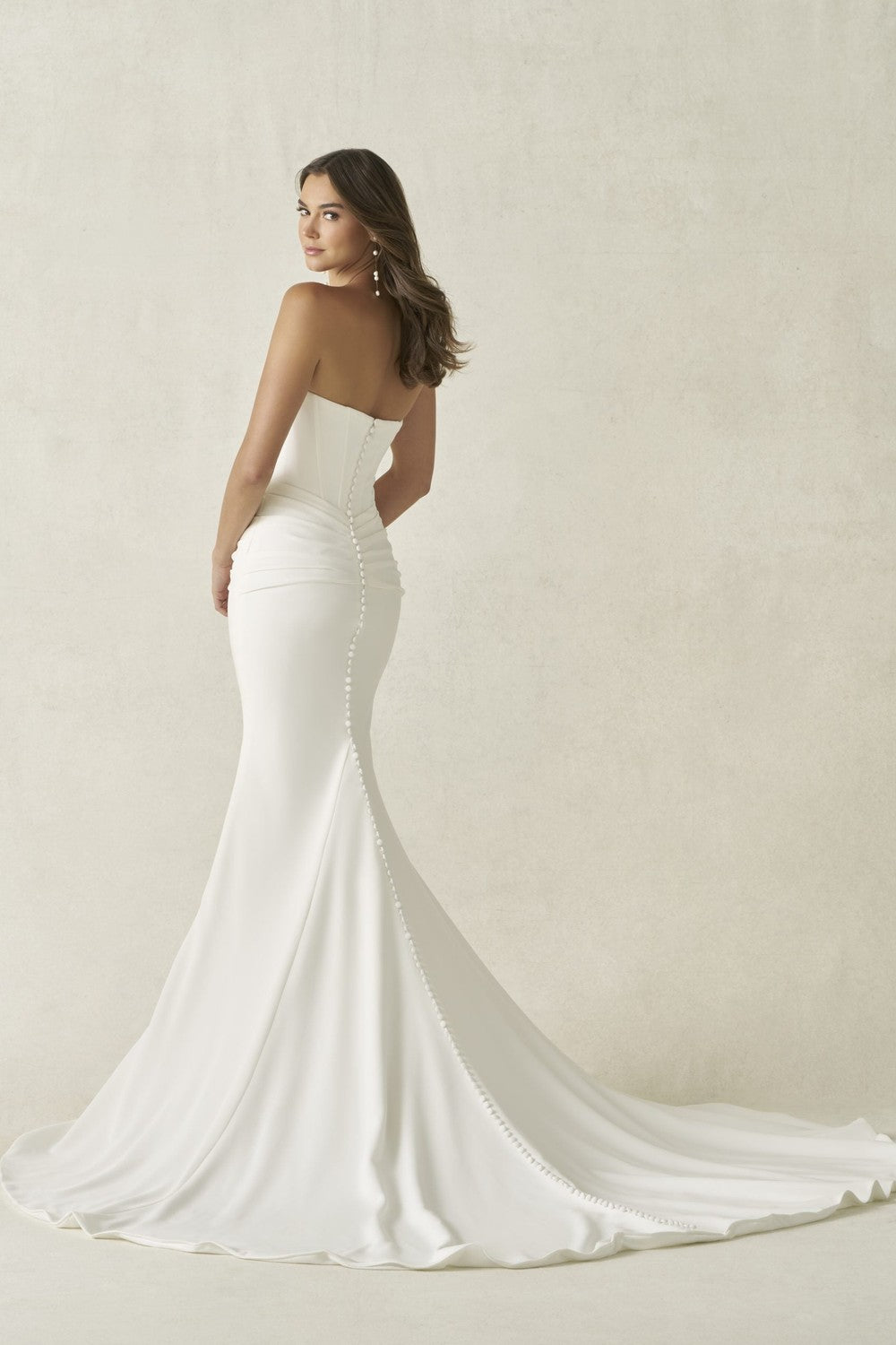 Strapless Sleek Sheath Wedding Dress With Basque Waist by Allure Bridals — image 3 of 3