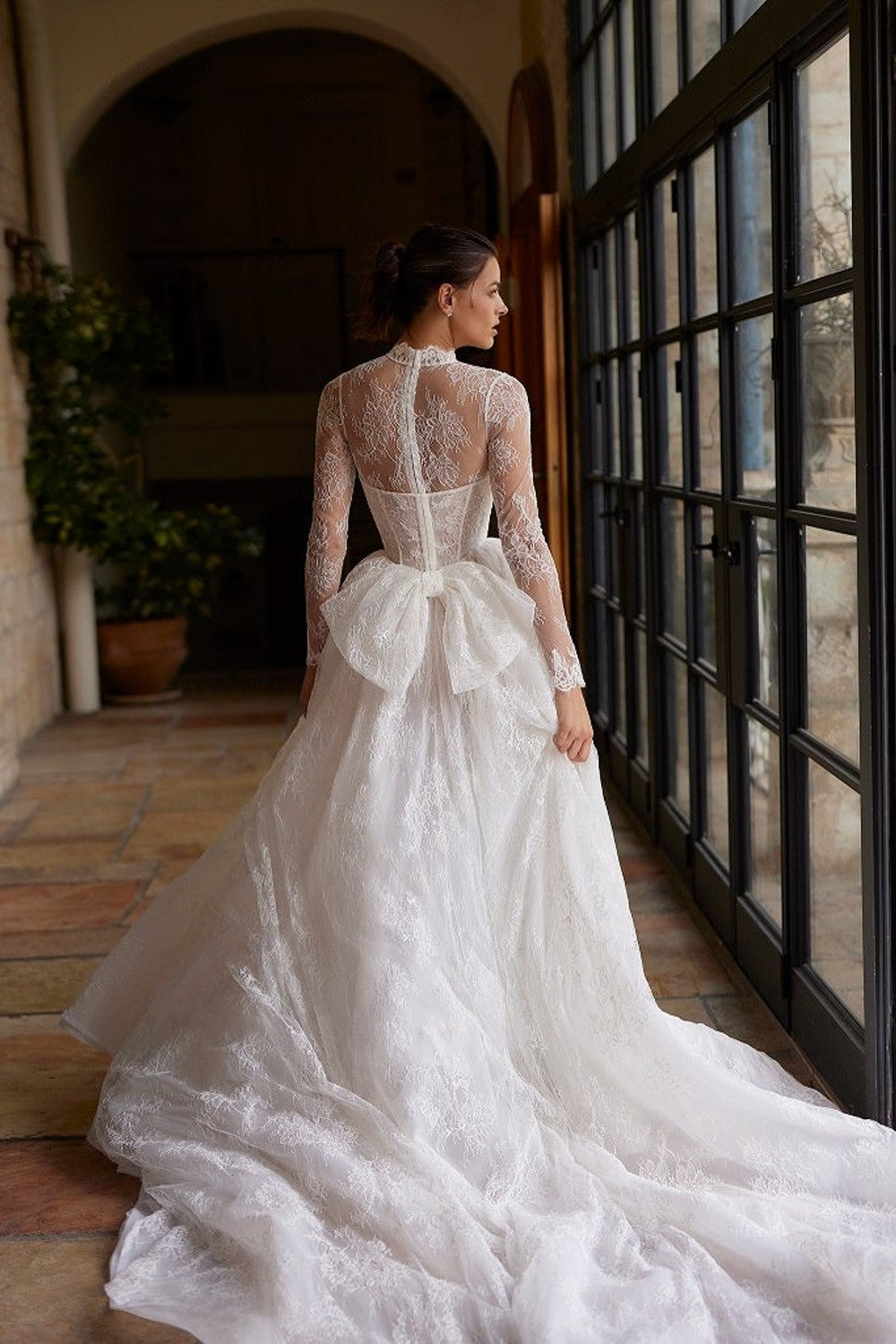 Basque-Waist Lace A-Line Wedding Dress With Detachable Bodysuit | Kleinfeld  Bridal