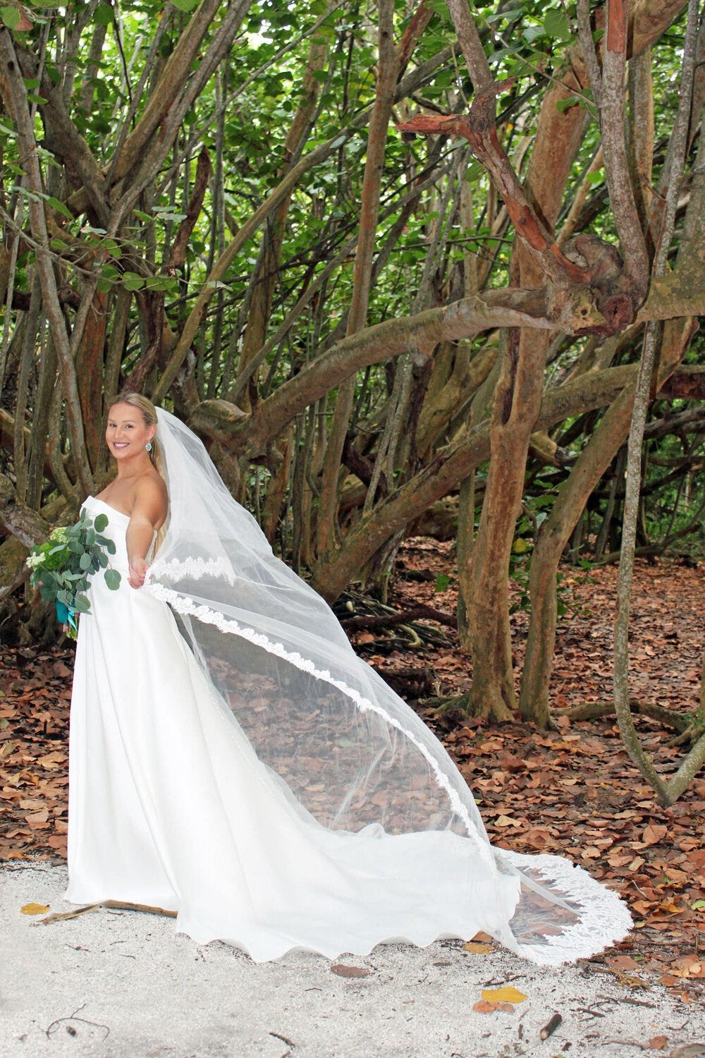 Strapless Mikado A-Line Wedding Dress by Augusta Jones — image 2 of 2
