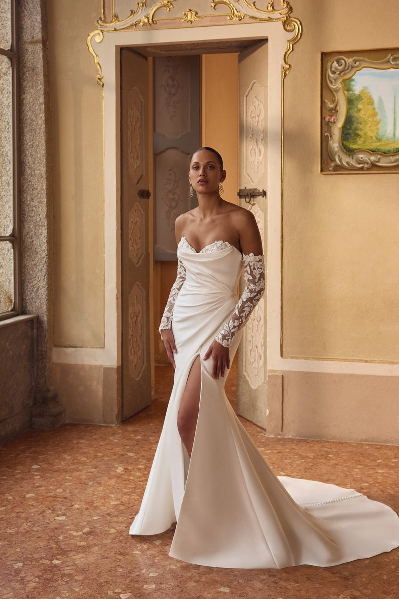 Chic And Sexy Sheath Wedding Dress | Kleinfeld Bridal Chic And Sexy Sheath Wedding Dress | Kleinfeld Bridal