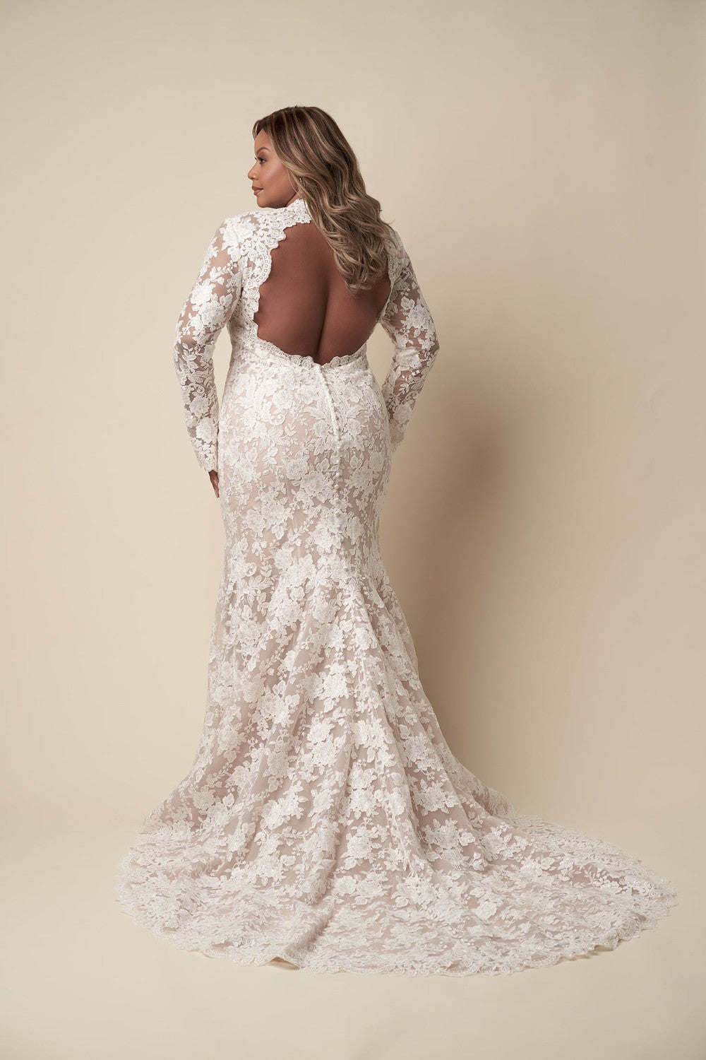 plus size lace evening dresses Liora Lace Mermaid Dress– Teuta Matoshi main image 1