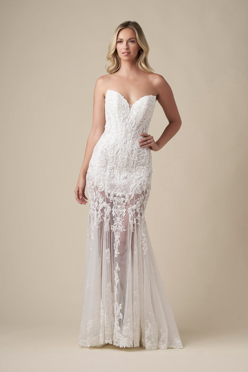 Unique And Glamorous Beaded Lace Fit-And-Flare Wedding Dress | Kleinfeld Bridal Unique And Glamorous Beaded Lace Fit-And-Flare Wedding Dress | Kleinfeld Bridal