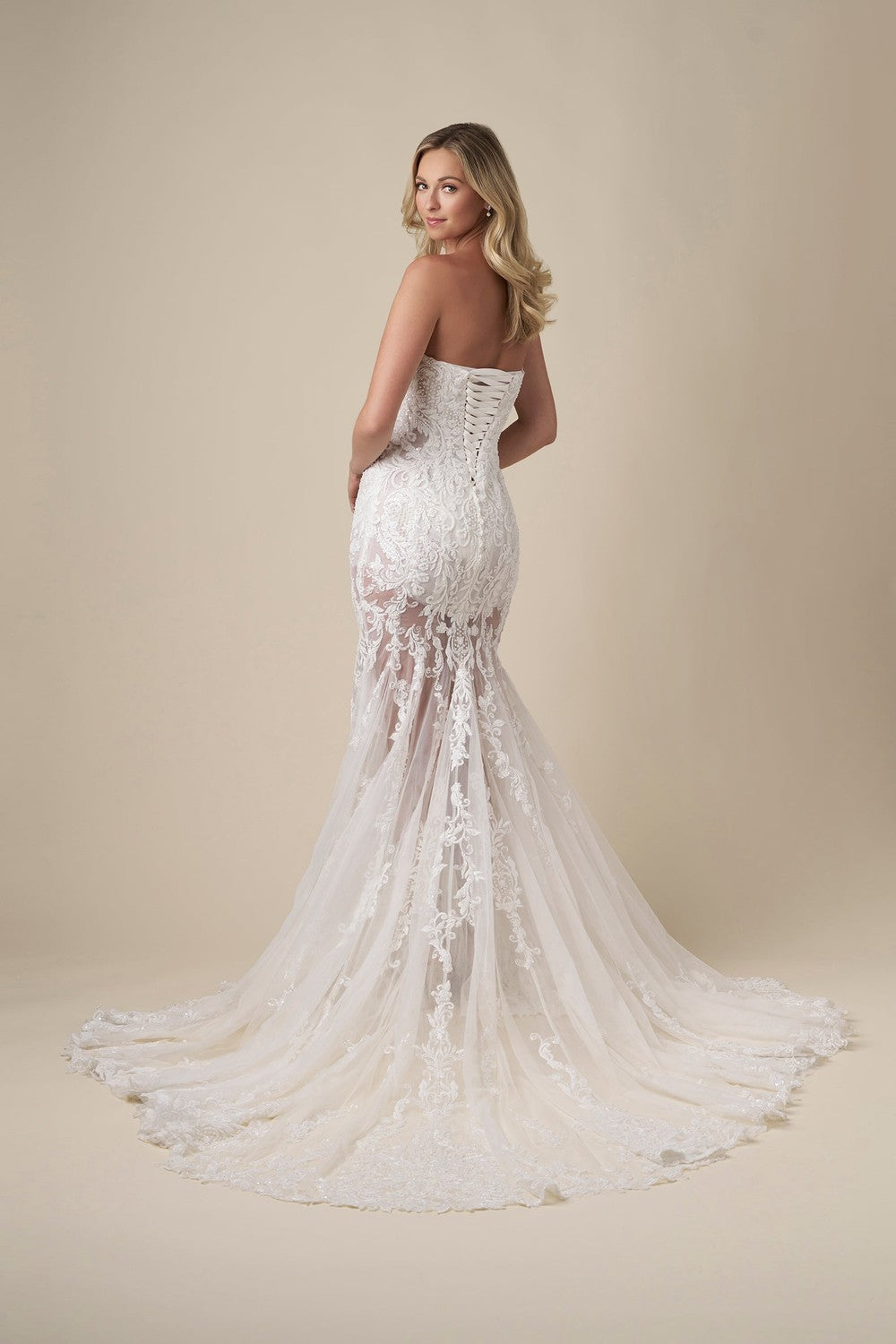 Unique And Glamorous Beaded Lace Fit-And-Flare Wedding Dress | Kleinfeld Bridal Unique And Glamorous Beaded Lace Fit-And-Flare Wedding Dress | Kleinfeld Bridal
