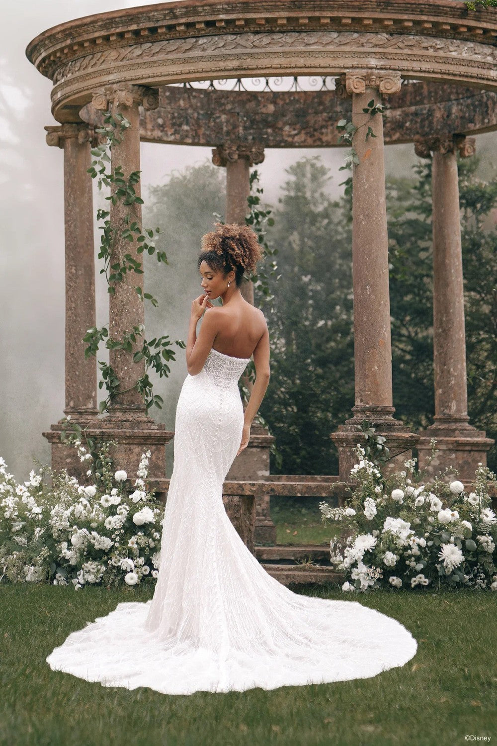 Beaded Sheath Wedding Dress with Cape | Kleinfeld Bridal Beaded Sheath Wedding Dress with Cape | Kleinfeld Bridal