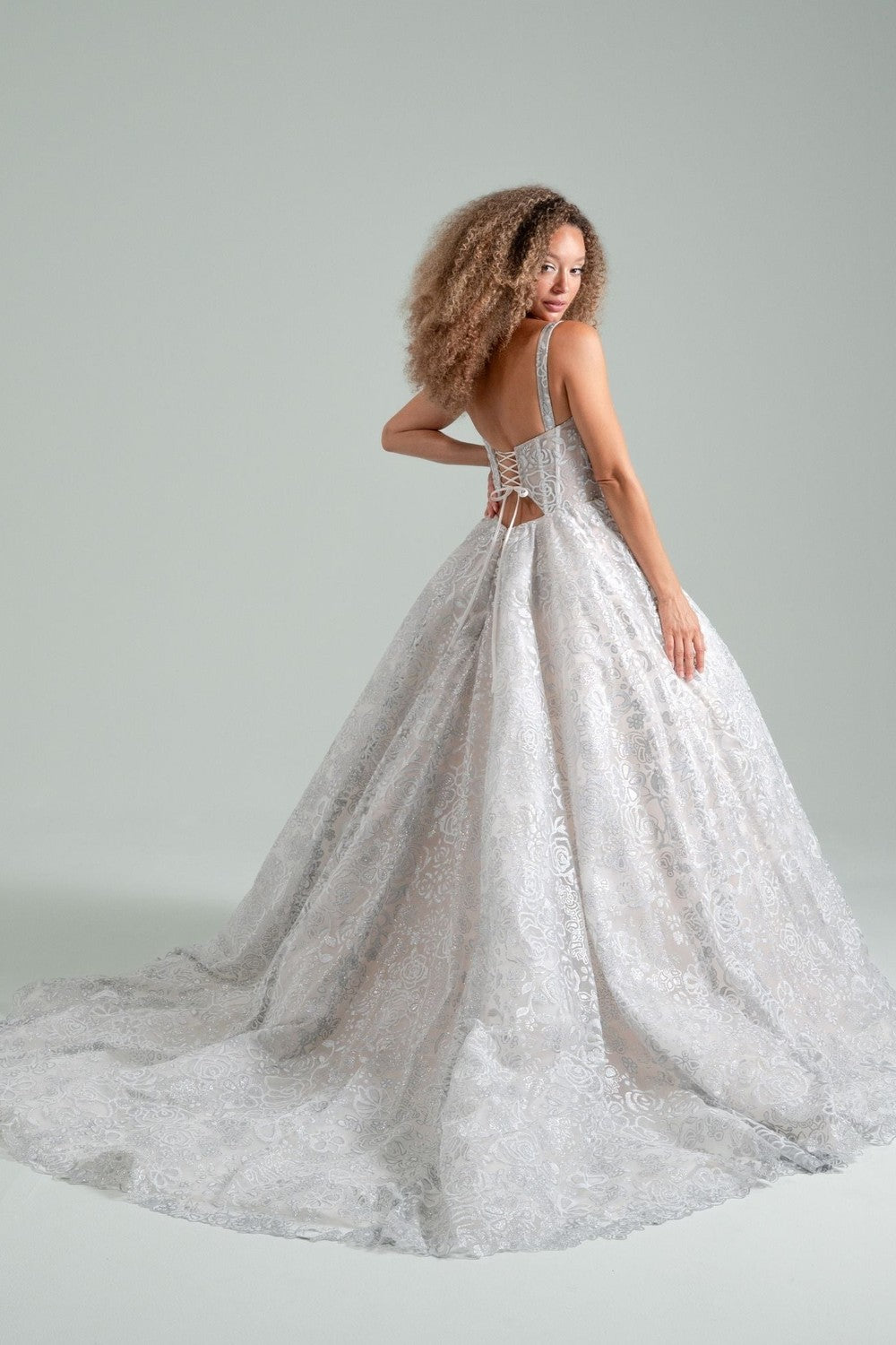 Dramatic And Unique Embellished Ball Gown With Detachable Straps by Hayley Paige — image 2 of 2