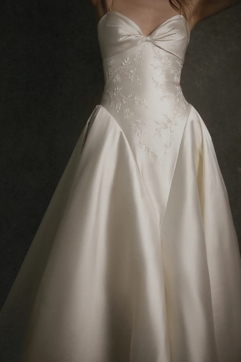 Hand-Embroidered Silk Wool Ball Gown by Enaura Bridal — image 2 of 3