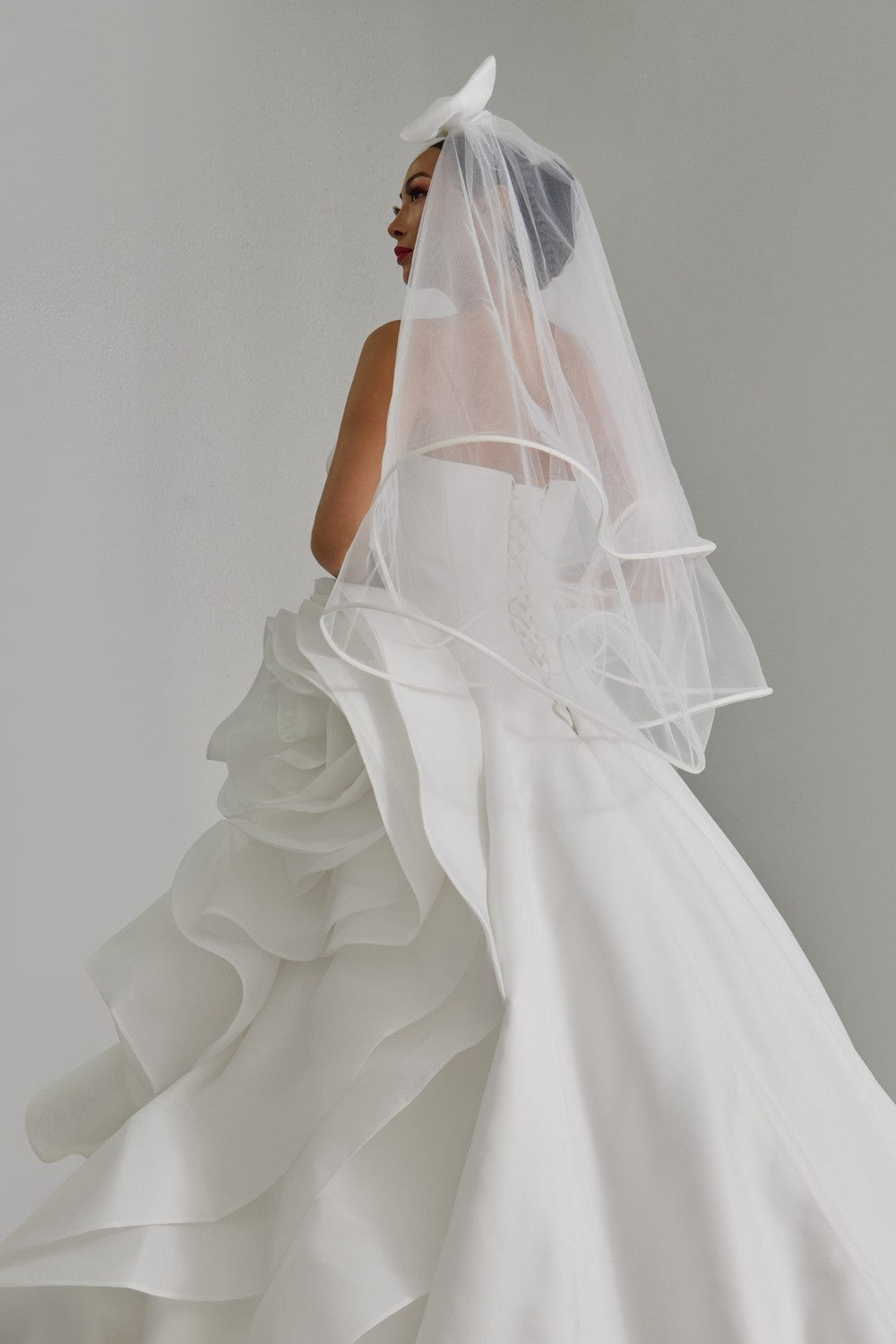 Couture Strapless Silk Ball Gown With 3D Rosette by Esé Azénabor — image 2 of 2