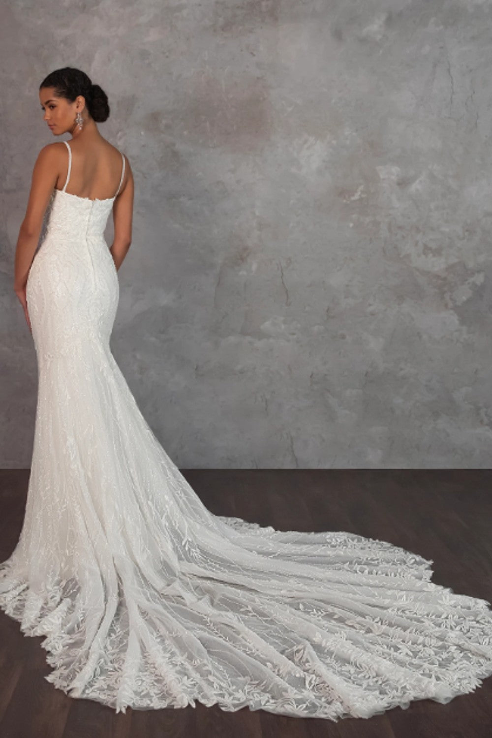 Embellished Scoop-Neck Sheath Wedding Dress by Essense of Australia — image 2 of 2
