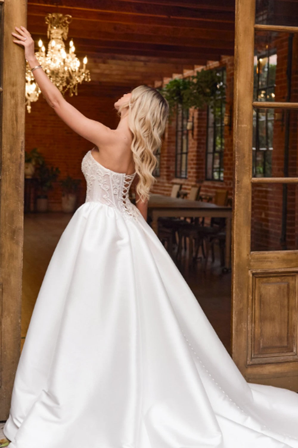 Regal And Elegant Embellished Basque-Waist Ball Gown by Essense of Australia — image 2 of 3