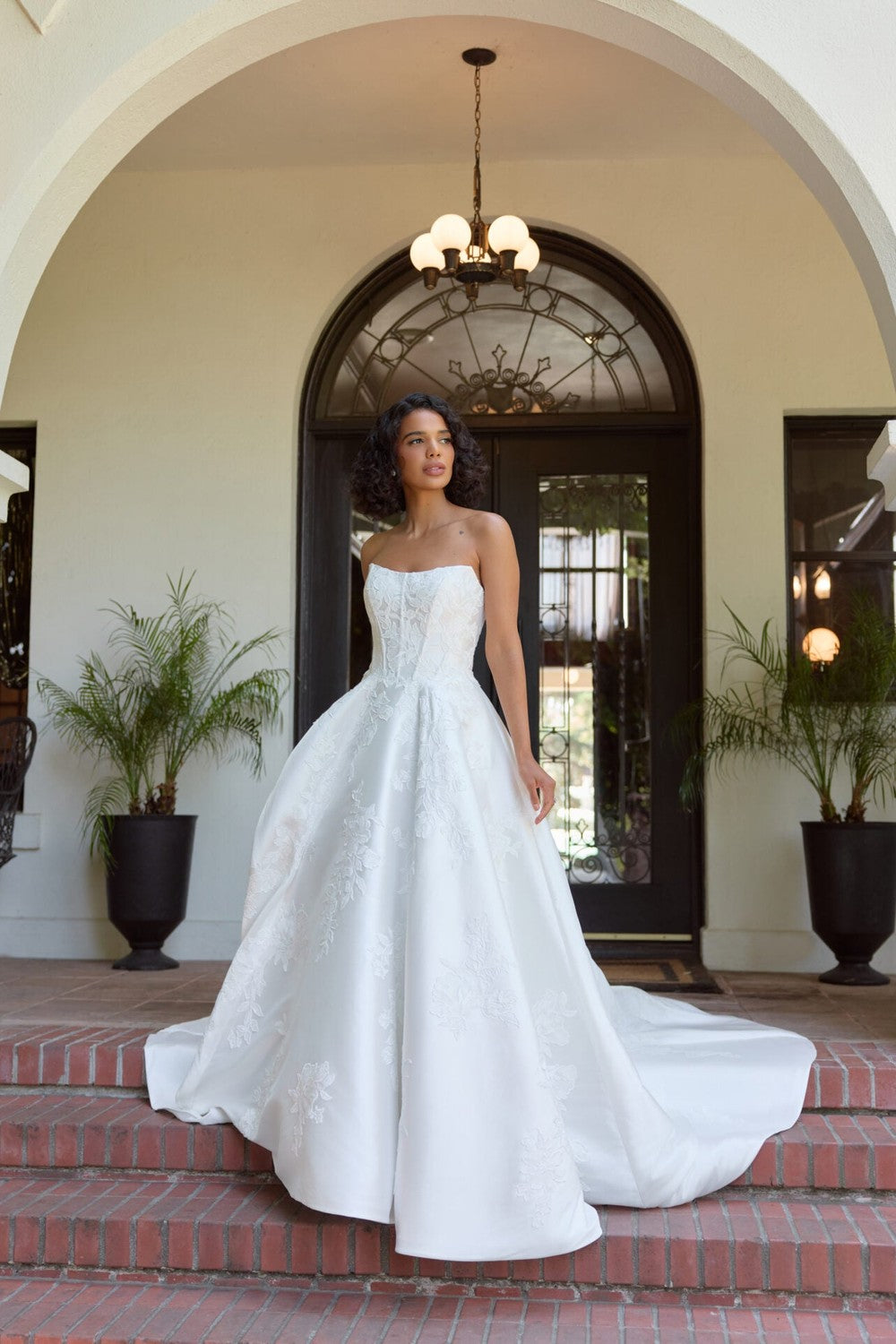 Strapless A-Line Wedding Dress With Lace Appliqu | Kleinfeld Bridal Strapless A-Line Wedding Dress With Lace Appliqu | Kleinfeld Bridal