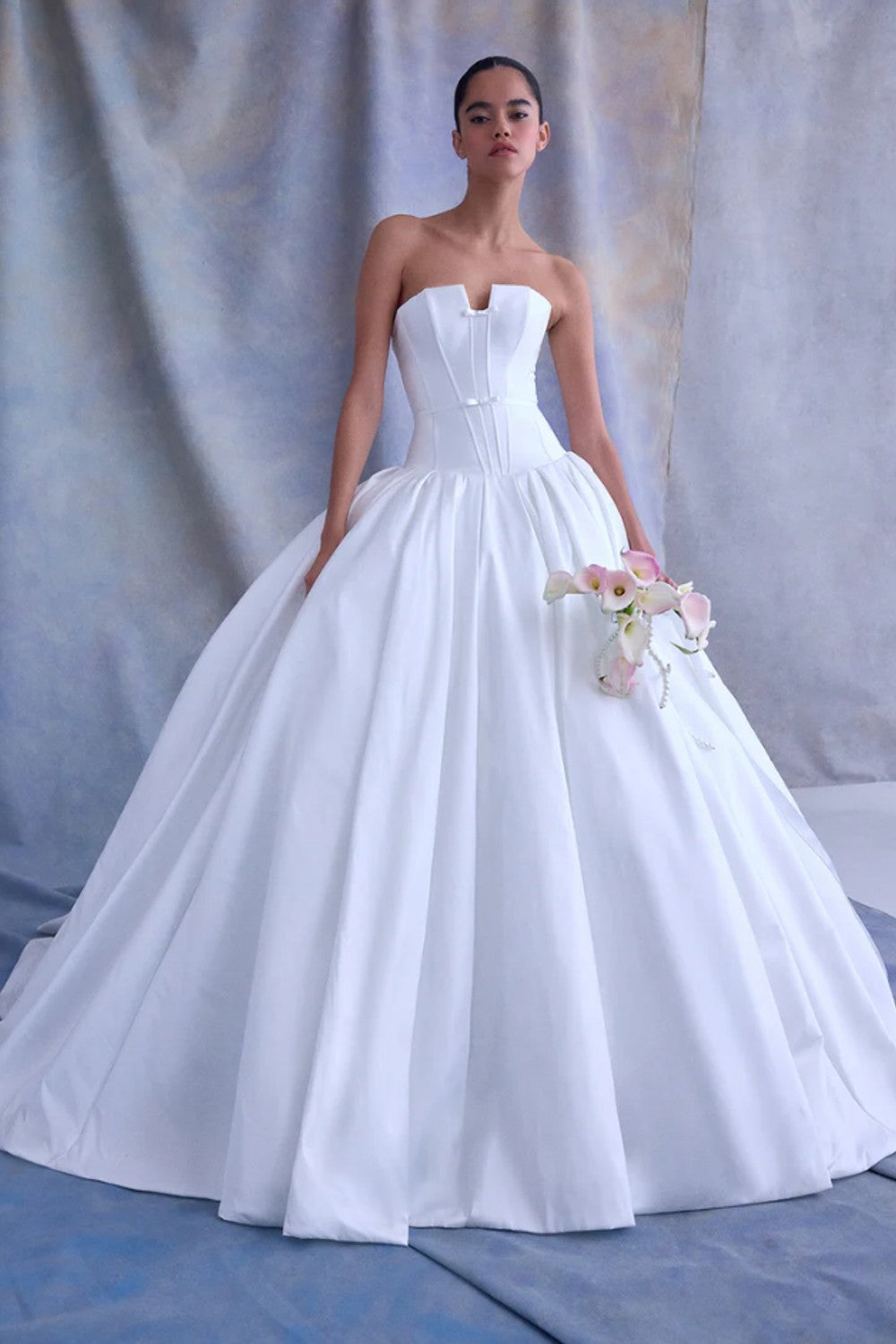Chic And Timeless Drop-Waist Ball Gown With Bows by Ines by Ines Di Santo