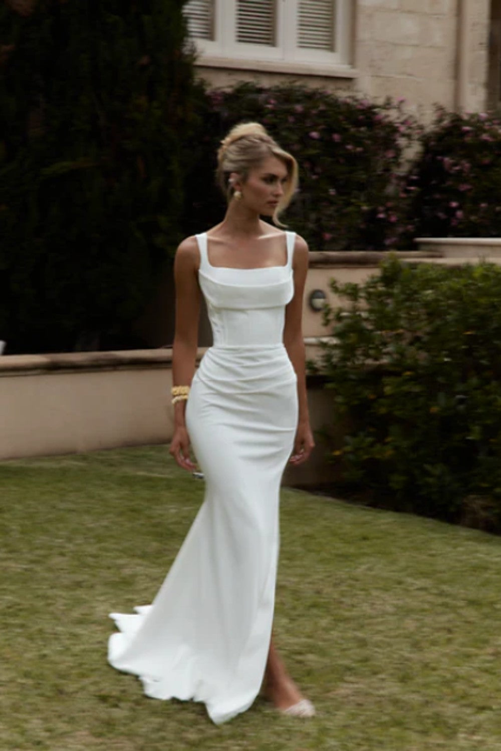Open Back Chic Sheath Wedding Dress | Kleinfeld Bridal