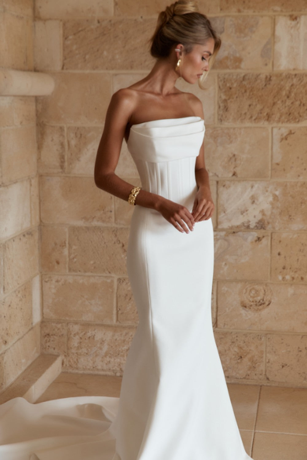 Chic And Modern Corset Fit-And-Flare Wedding Dress by Jane Hill — image 1 of 2