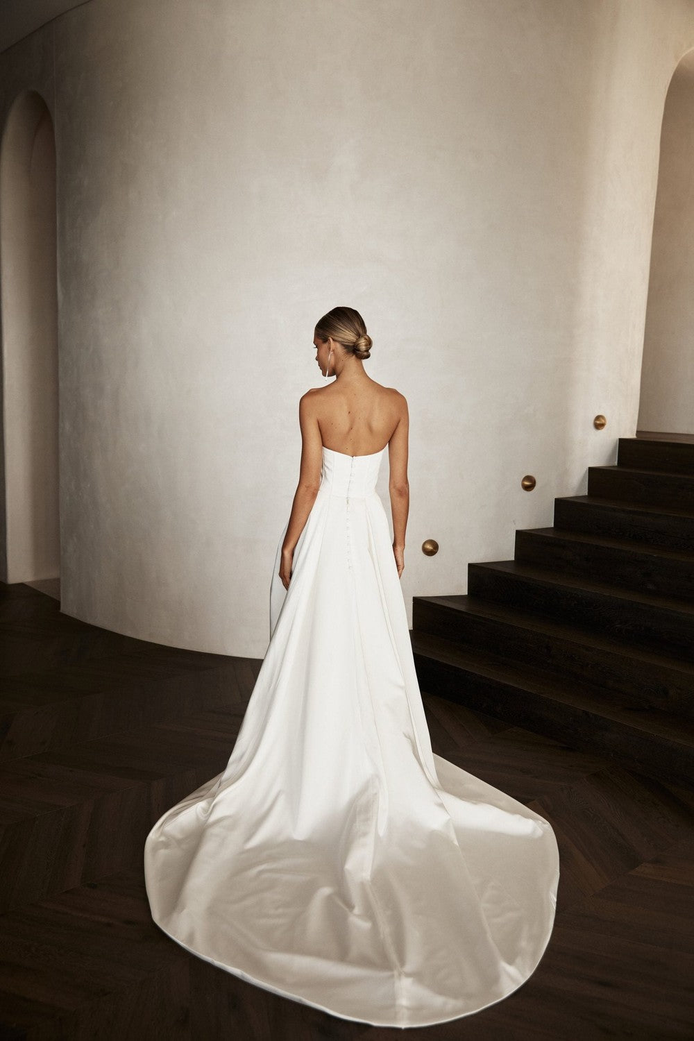 Plus-Size Simple And Modern Sheath Gown With Overskirt by Jane Hill — image 3 of 3