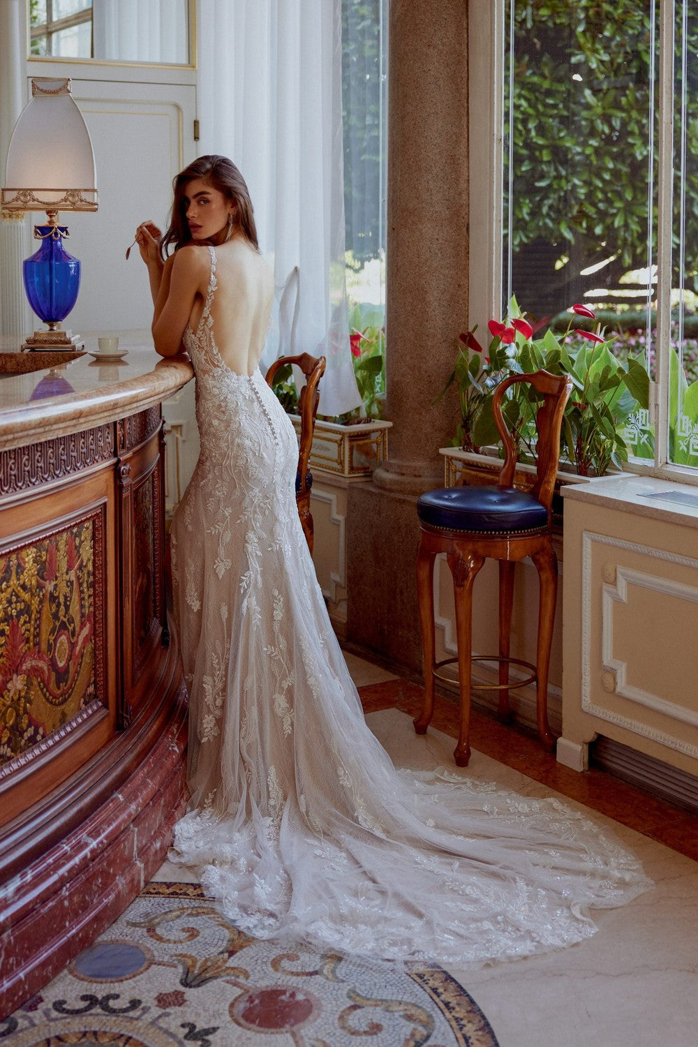 Chic And Sexy Fit-and-Flare Wedding Dress With Open Back by Justin Alexander — image 2 of 2