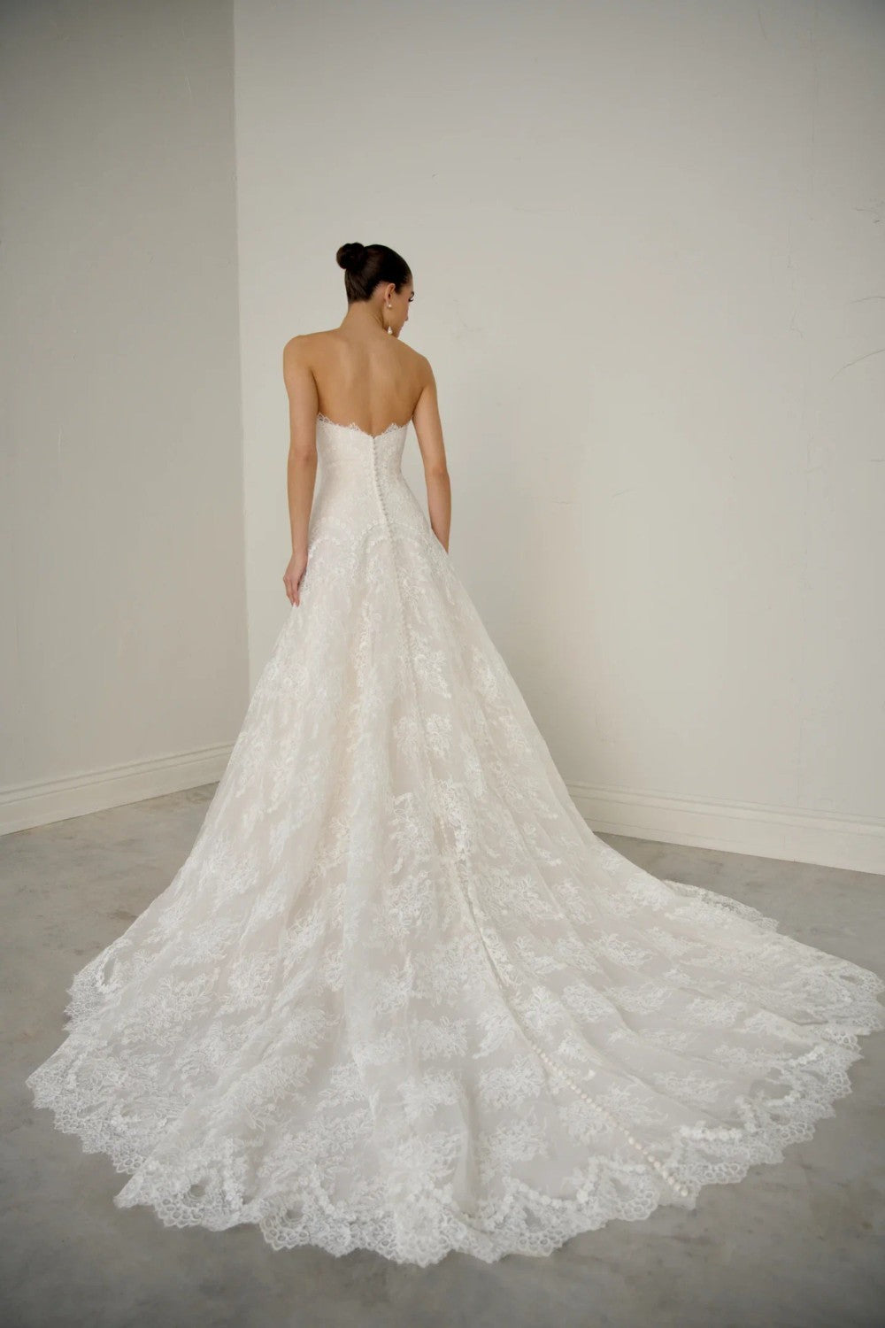 Plus-Size Chic And Romantic Strapless Lace Modified A-Line Wedding Dress | Kleinfeld Bridal Plus-Size Chic And Romantic Strapless Lace Modified A-Line Wedding Dress | Kleinfeld Bridal