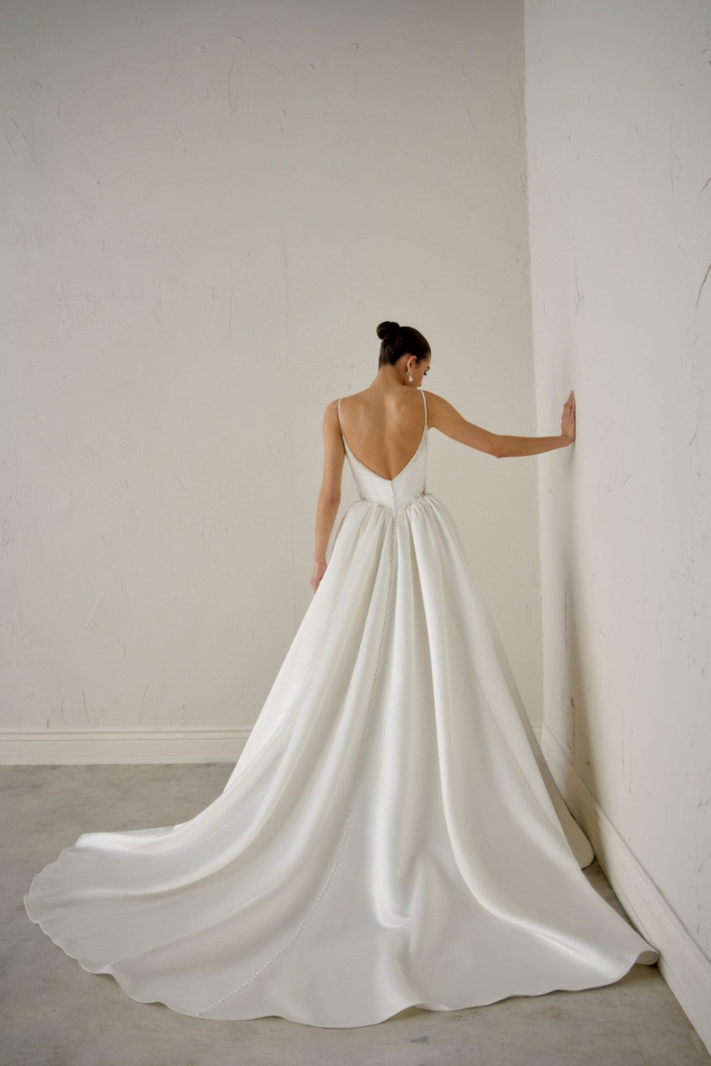 Chic Satin Ball Gown With Open Back | Kleinfeld Bridal Chic Satin Ball Gown With Open Back | Kleinfeld Bridal