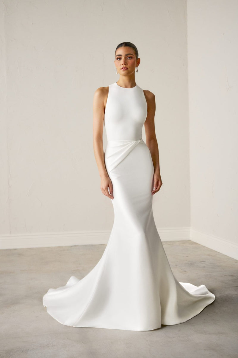 Silk Fit-And-Flare Wedding Dress | Kleinfeld Bridal Silk Fit-And-Flare Wedding Dress | Kleinfeld Bridal