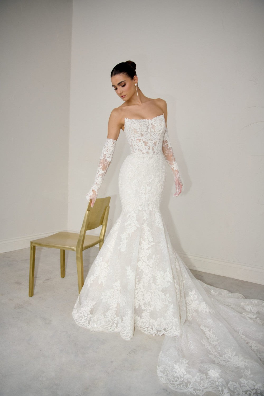 Lace Fit-And-Flare Wedding Dress | Kleinfeld Bridal Lace Fit-And-Flare Wedding Dress | Kleinfeld Bridal
