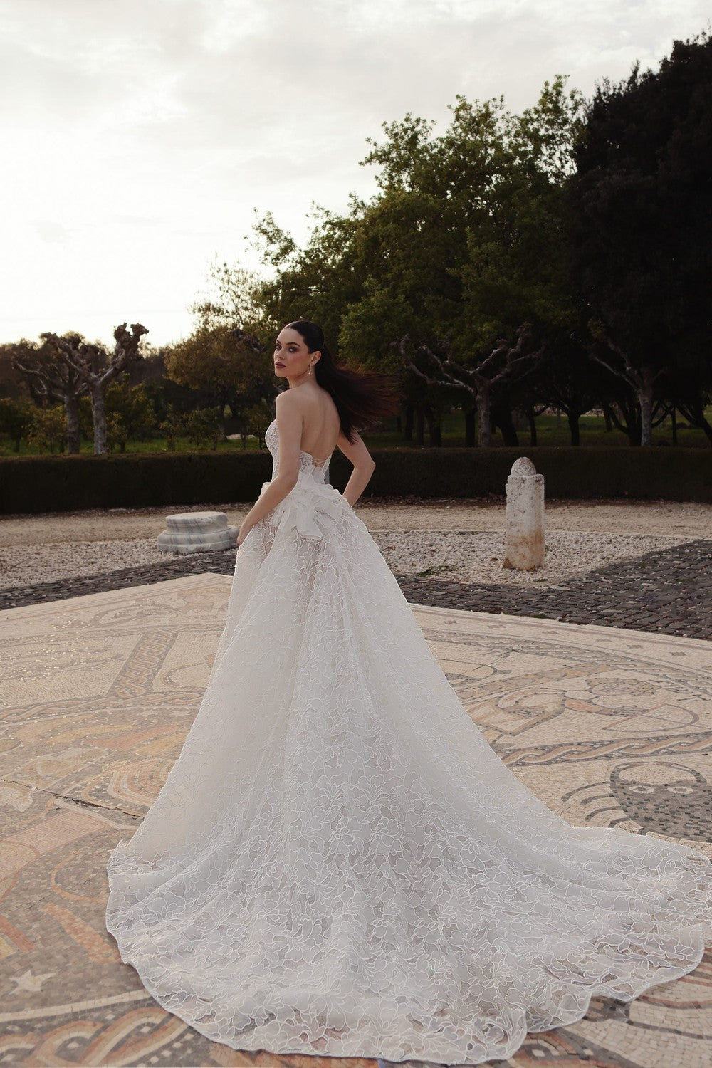 Chic And Romantic Floral A-Line Wedding Dress With Corset Bodice by Love by Pnina Tornai — image 2 of 2