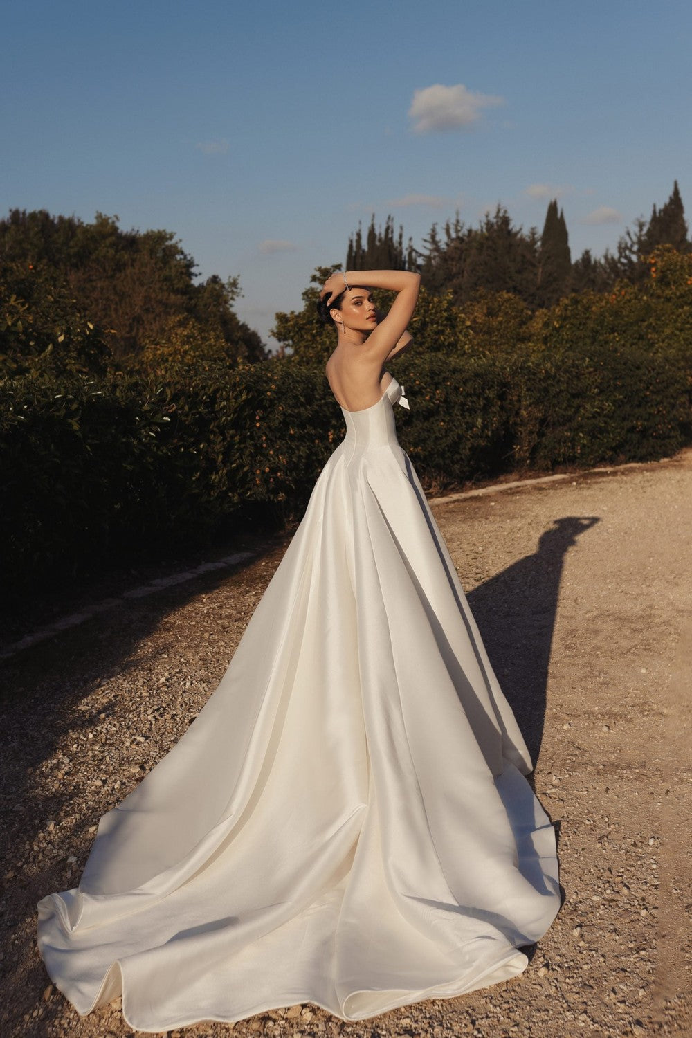 Chic And Simple Modified A-Line Wedding Dress With Bow by Love by Pnina Tornai — image 2 of 2