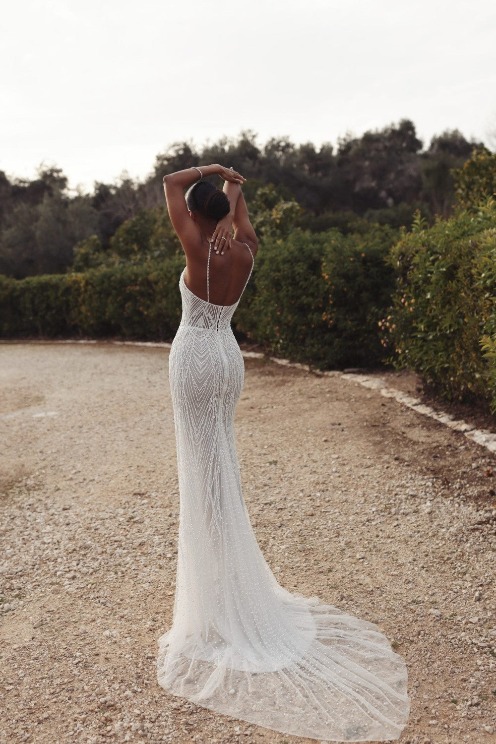 Glamorous Pearl-Embellished Sheath Wedding Dress | Kleinfeld Bridal Glamorous Pearl-Embellished Sheath Wedding Dress | Kleinfeld Bridal