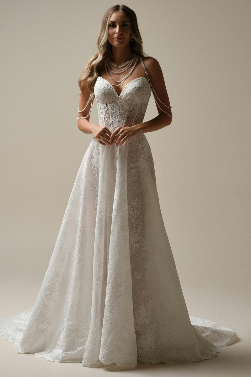 removable lace overlay wedding dress Delicate A-Line With Detachable Sleeves David's Bridal Bridesmaid Dress Group Color:rosewood Spaghetti Strap Sheath Wedding Import_2025/6/3