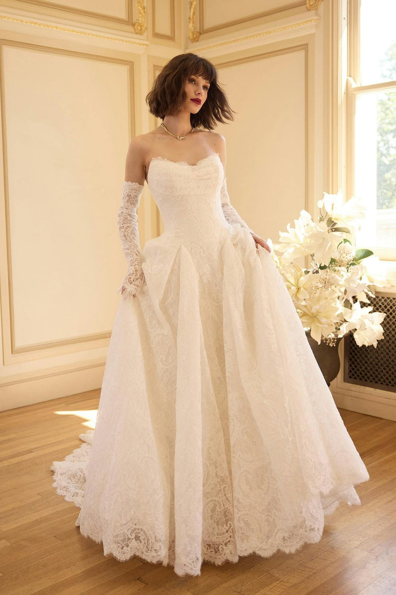 all lace dress Ethereal All Over Lace A-Line Wedding Dress