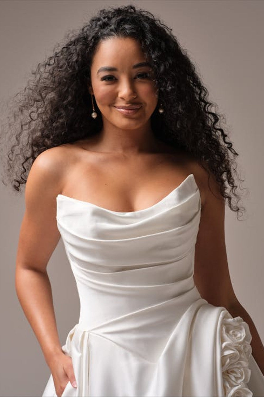 Plus-Size Dramatic And Romantic 3D Floral Ball Gown With Buttons by Maggie Sottero — image 2 of 3