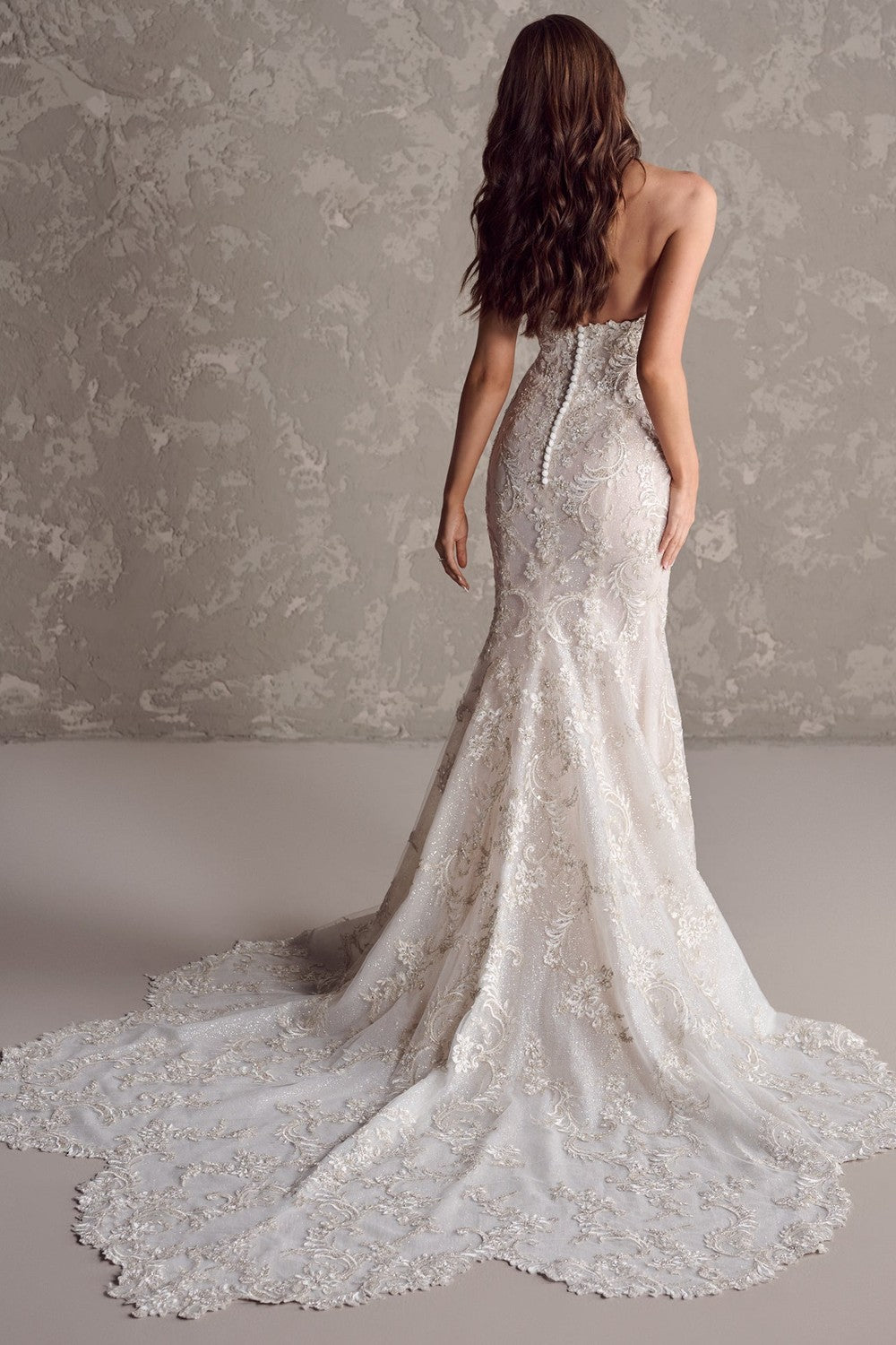 Plus-Size Off-the-Shoulder Sweatheart Fit-and-Flare Wedding Dress by Maggie Sottero — image 4 of 5