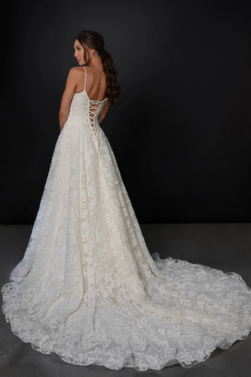 Romantic And Glamorous Beaded Basque-Waist A-Line Wedding Dress by Martina Liana — image 2 of 2