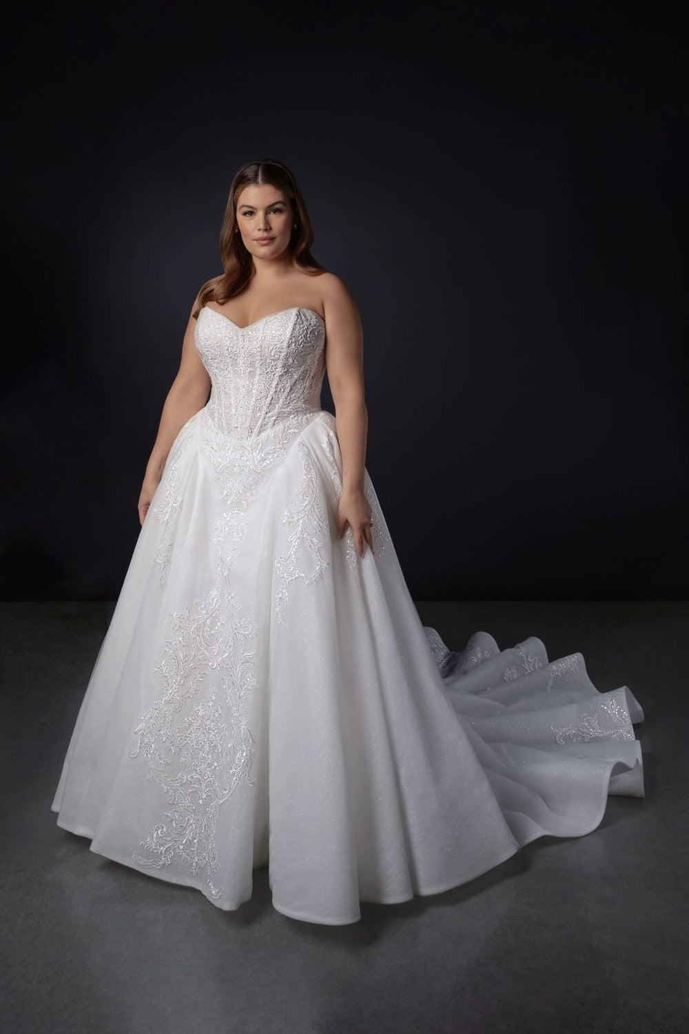 Plus-Size Romantic And Glamorous Embellished Ball Gown by Martina Liana — image 1 of 2