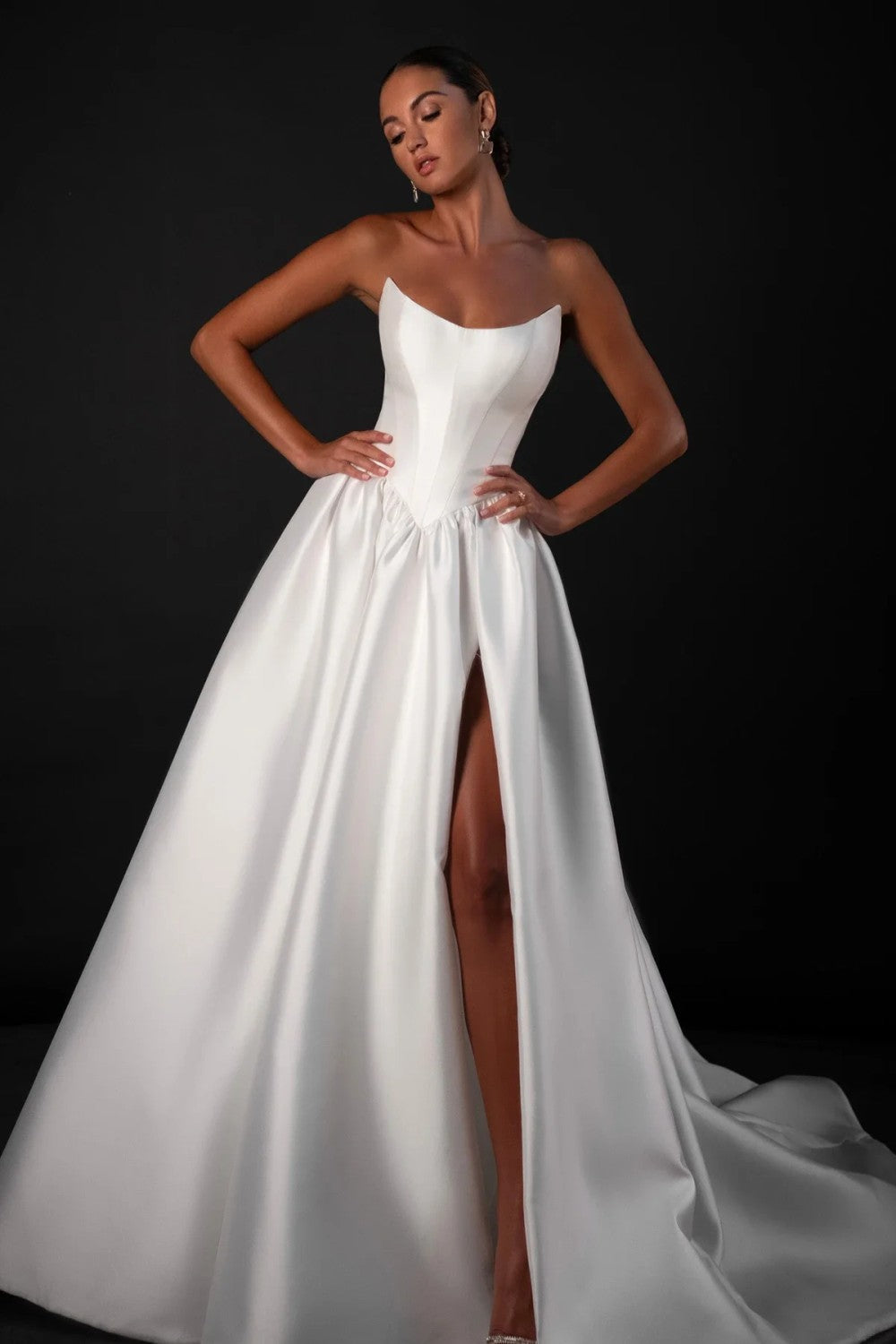Strapless Cat‑Eye Ball Gown With Basque Waist by Martina Liana — image 3 of 4